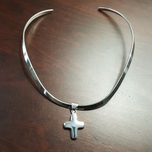 Silpada Sterling silver necklace with cross slide